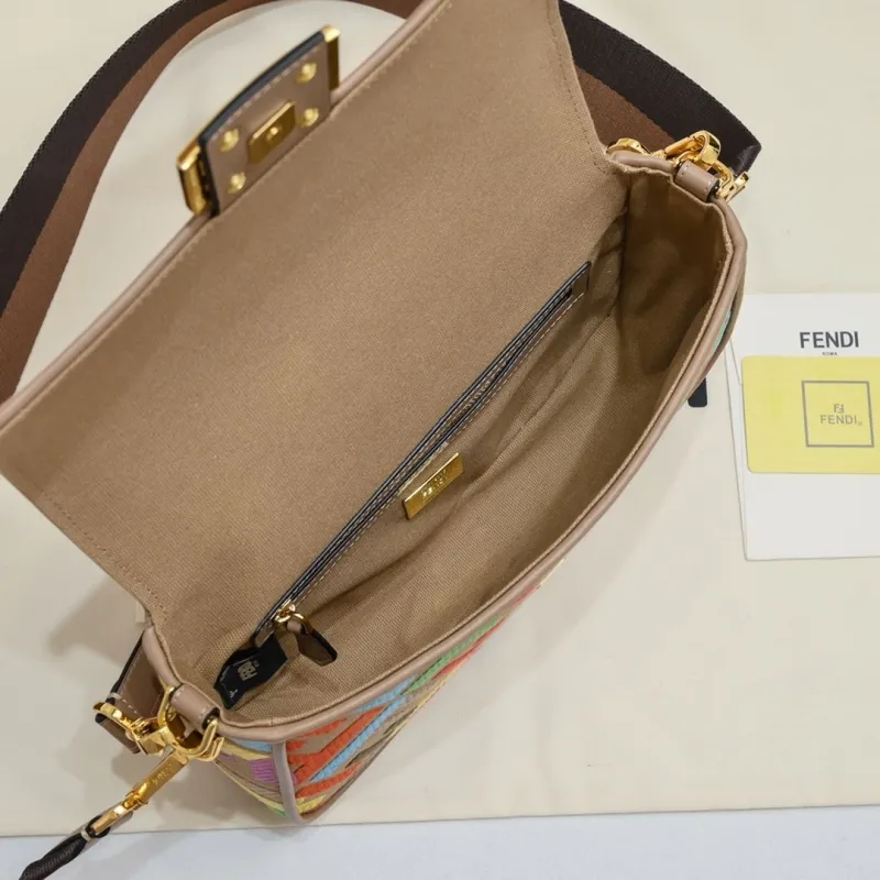 Fendi Multicolor Baguette Shoulder Bag - Image 9
