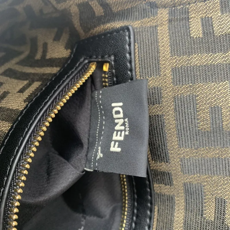 Fendi Brown FF Monogram Baguette Shoulder Bag - Image 9