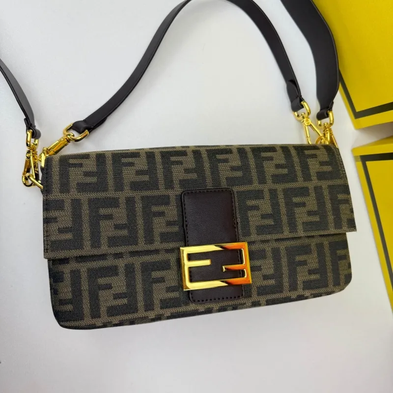 Fendi Baguette Shoulder Bag 680279 Brown - Image 5