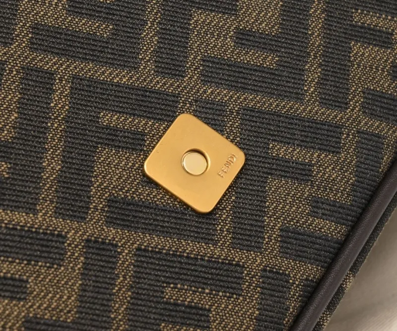 Fendi Baguette FF Monogram Shoulder Bag - Image 5