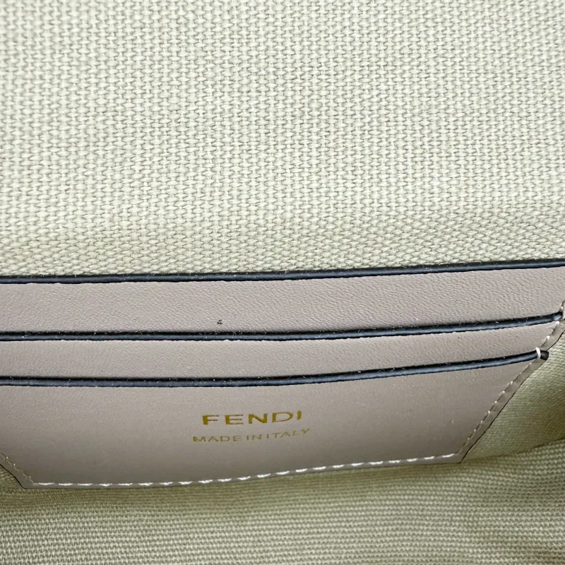 Fendi Gray Baguette Crossbody Bag 8816 - Image 8