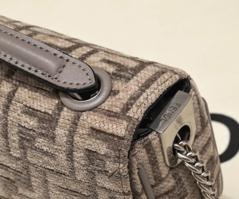 Fendi Baguette Shoulder Bag Beige FF Monogram SKU 76 - Image 4