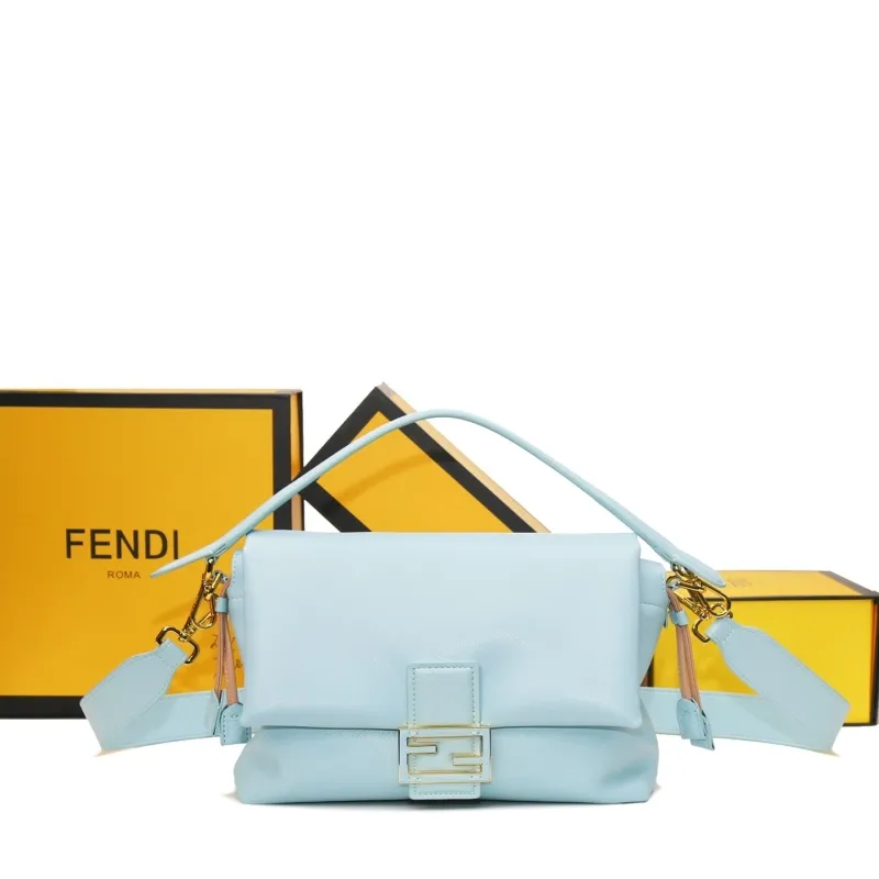 Fendi Light Blue Baguette Shoulder Bag 78