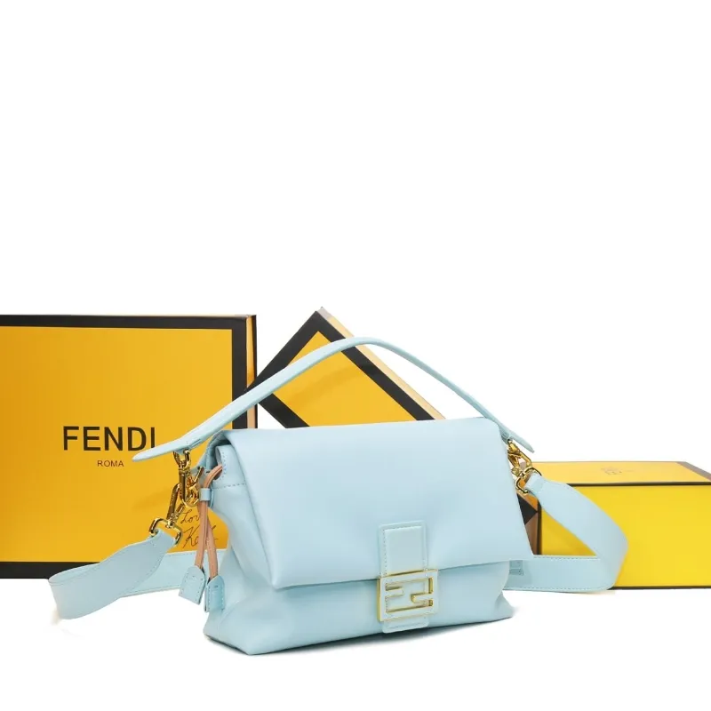 Alternative view of Fendi Light Blue Baguette Shoulder Bag 78