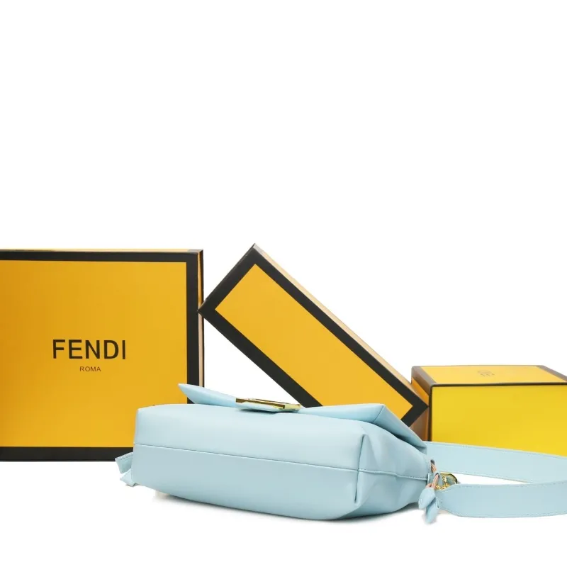 Fendi Light Blue Baguette Shoulder Bag 78 - Image 4