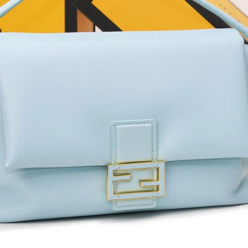Fendi Light Blue Baguette Shoulder Bag 78 - Image 6