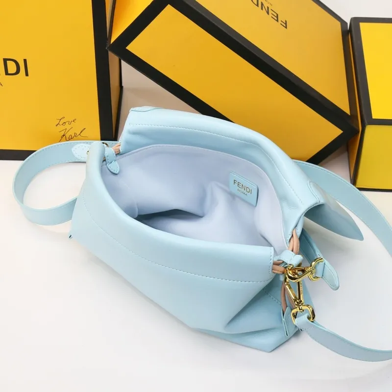 Fendi Light Blue Baguette Shoulder Bag 78 - Image 9