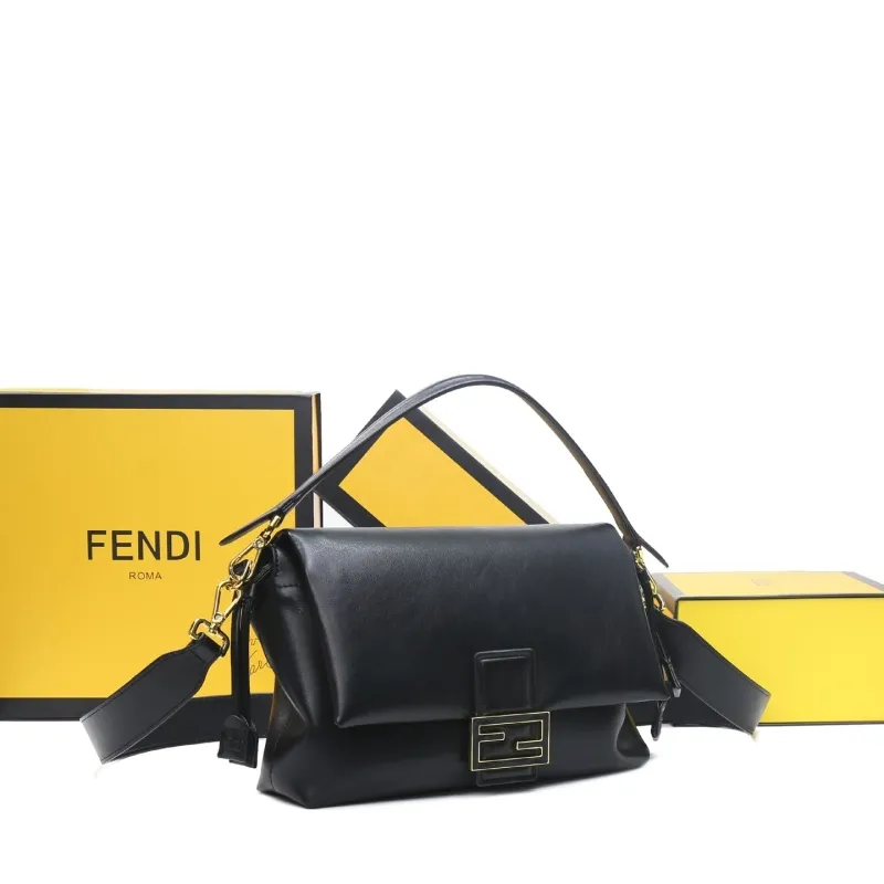 Alternative view of Fendi Black Leather Shoulder Bag