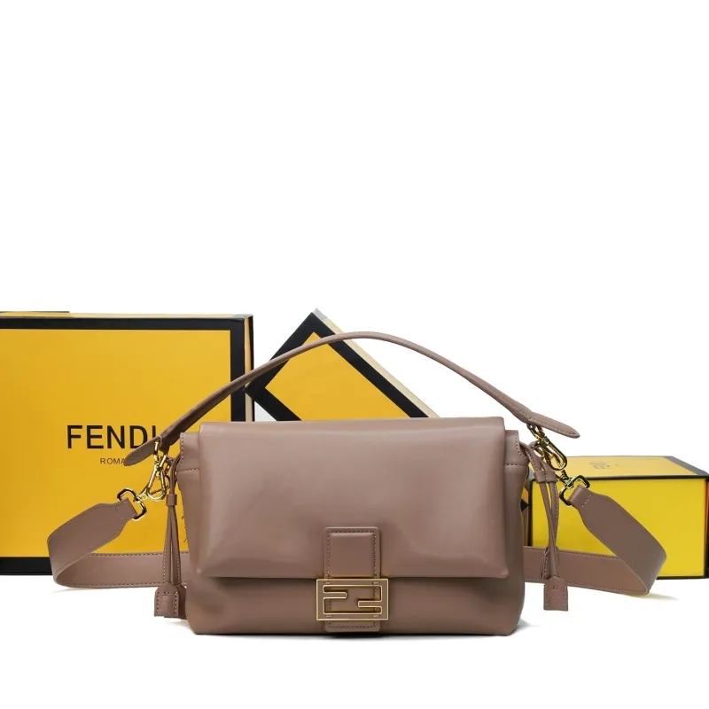 Fendi Women's Beige Baguette Shoulder Bag
