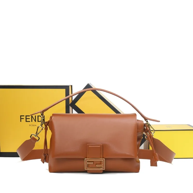 Fendi Brown Baguette Shoulder Bag 81