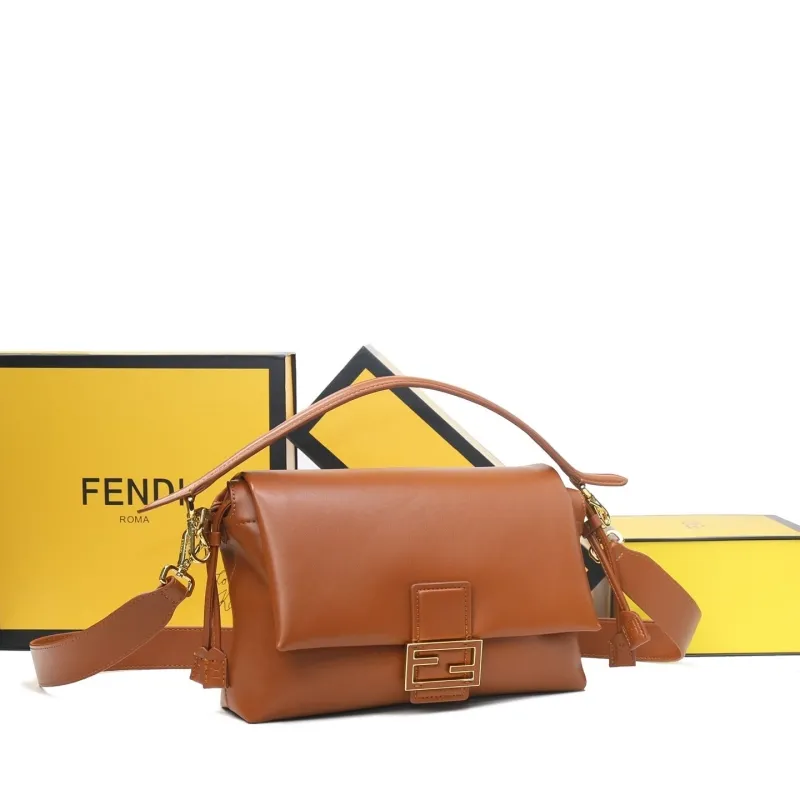 Alternative view of Fendi Brown Baguette Shoulder Bag 81