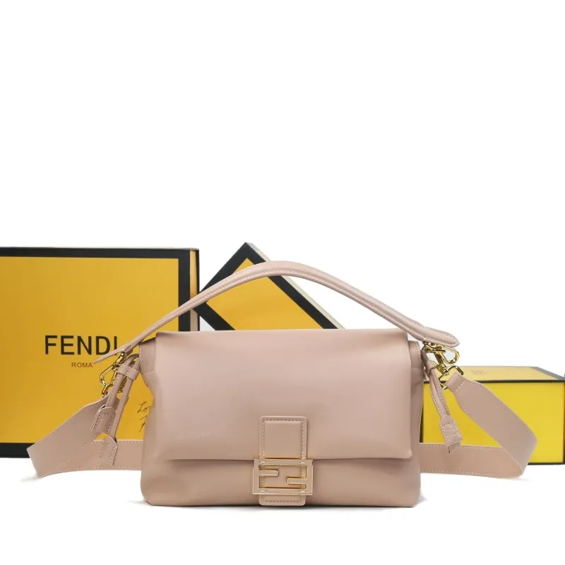 Fendi Nude Pink Baguette Shoulder Bag 83