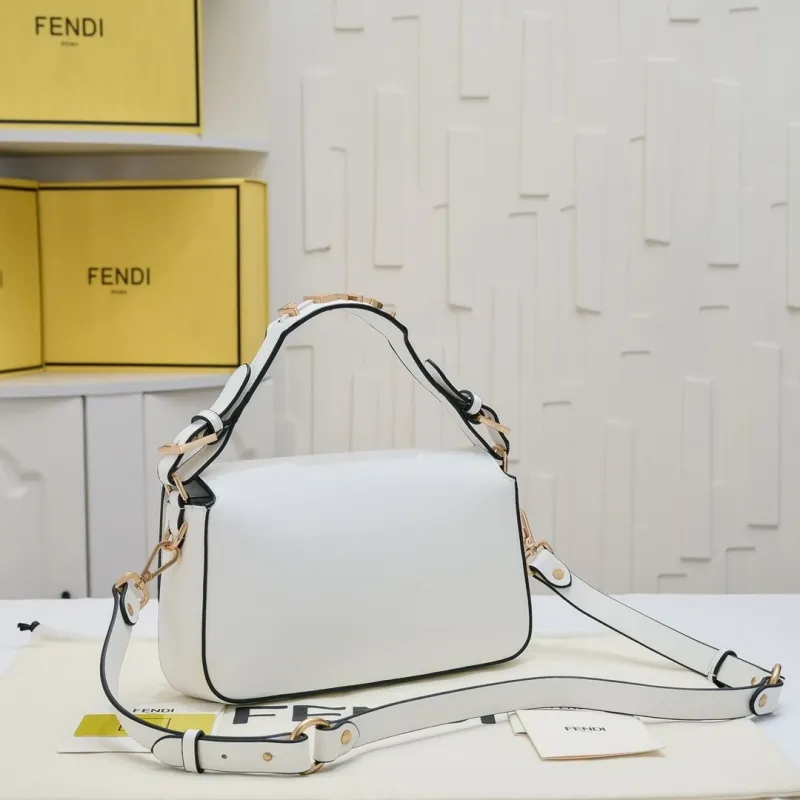 Alternative view of Fendi White Baguette Shoulder Bag