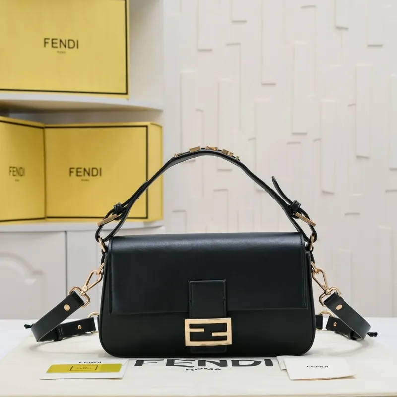 Fendi Black Baguette Shoulder Bag