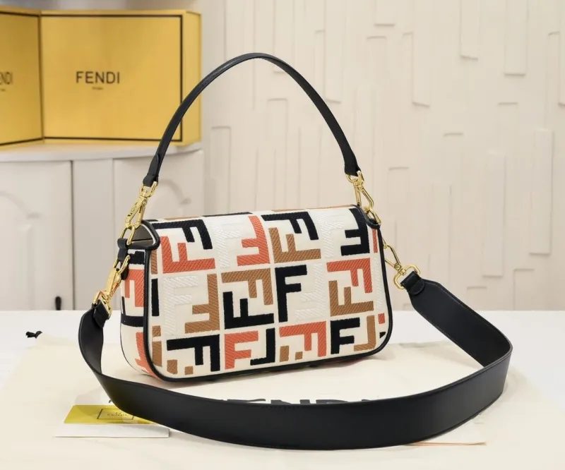 Alternative view of Fendi Multicolor FF Baguette Shoulder Bag