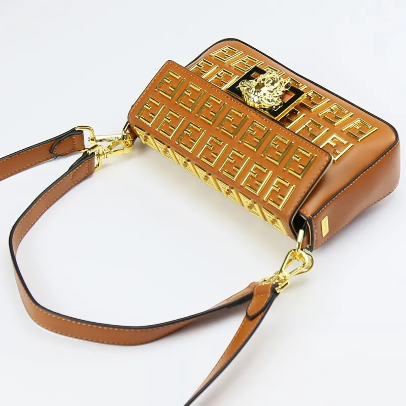 Fendi Brown Baguette Crossbody Bag - Image 7