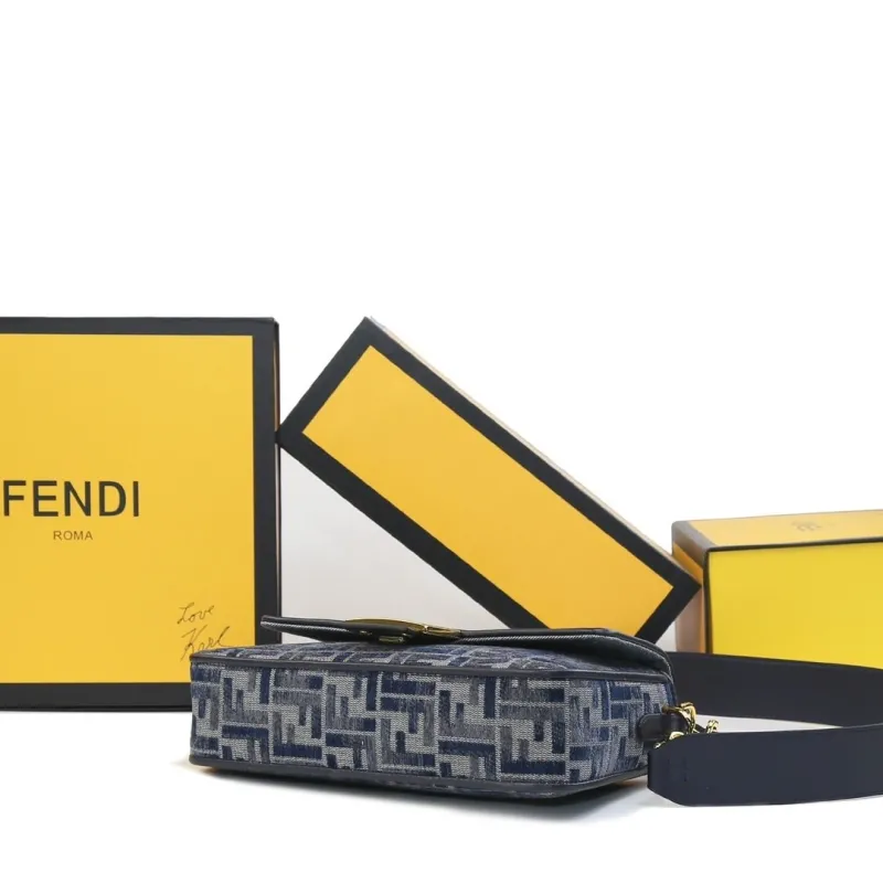 Fendi FF Pattern Baguette Shoulder Bag - Image 4