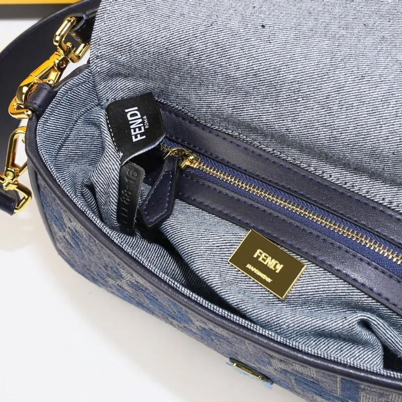 Fendi FF Pattern Baguette Shoulder Bag - Image 8