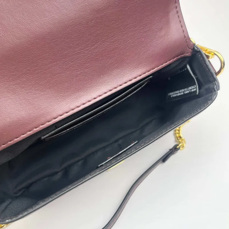 Fendi Burgundy Baguette Chain Shoulder Bag 8846 - Image 7