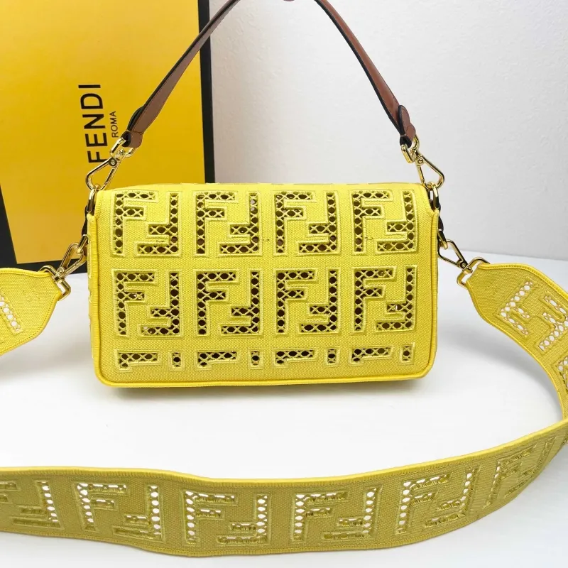Fendi Yellow Baguette Bag Style 8822 - Image 3