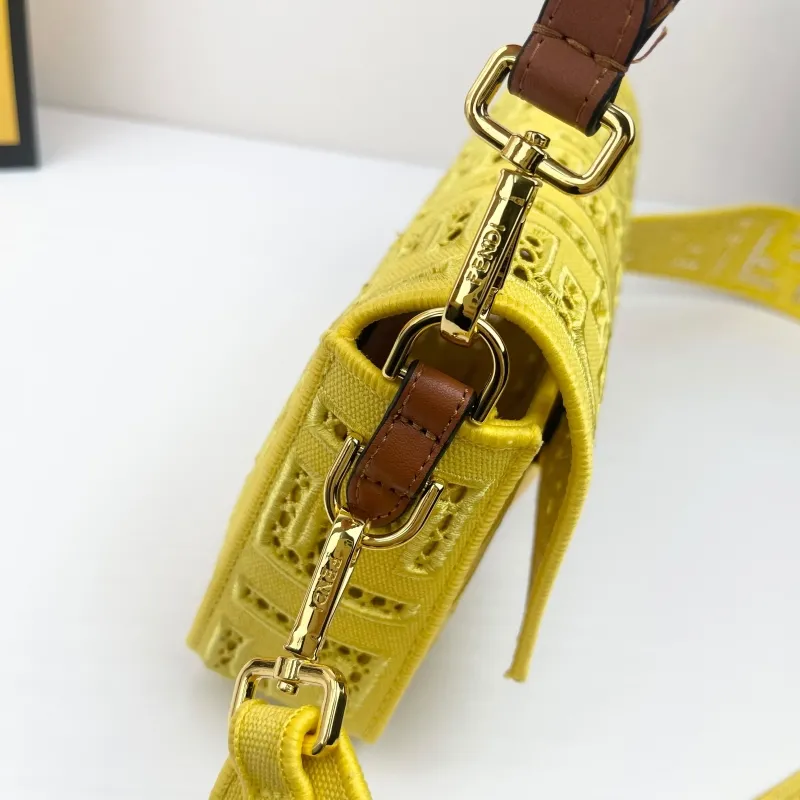 Fendi Yellow Baguette Bag Style 8822 - Image 6