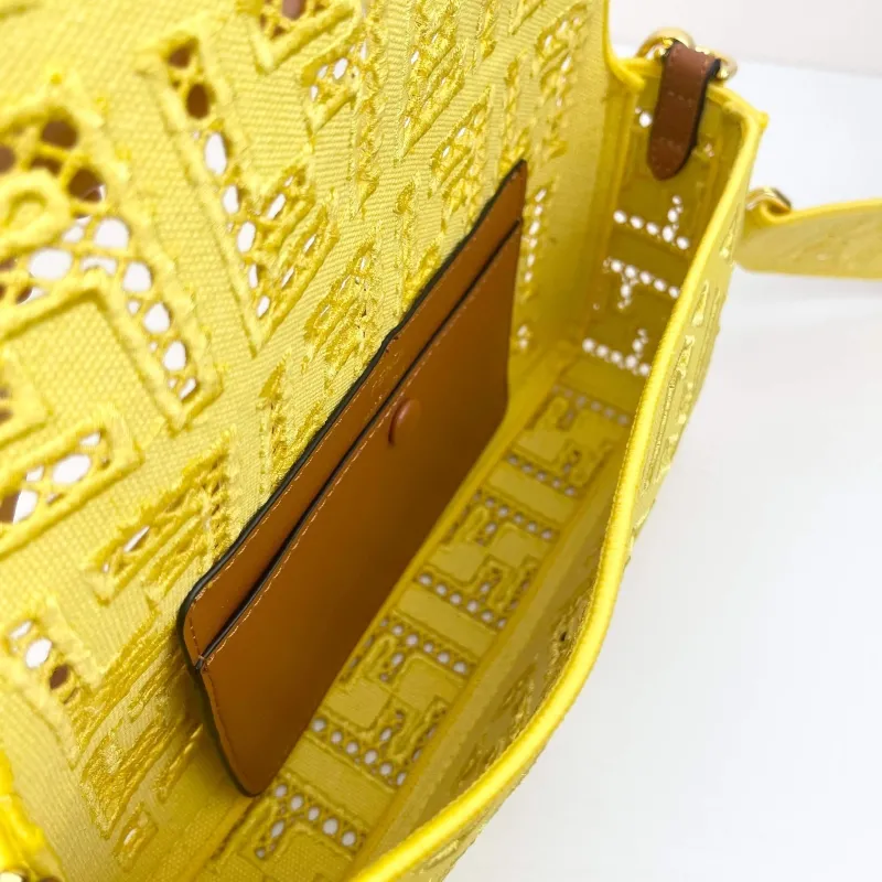 Fendi Yellow Baguette Bag Style 8822 - Image 7