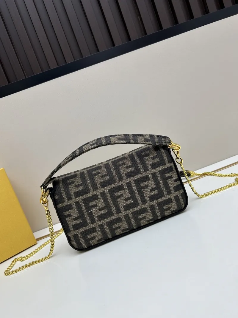 Fendi FF Monogram Baguette Crossbody Bag 19x10x4cm - Image 3
