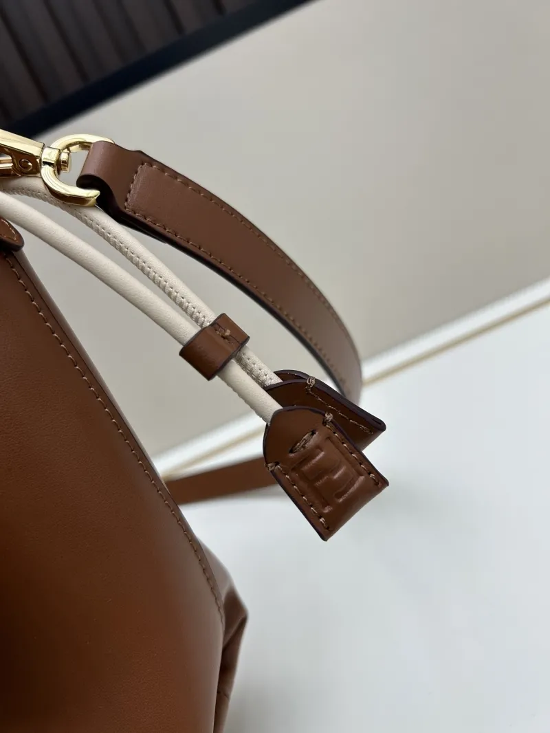 Fendi Brown Leather Shoulder Bag 08899 - Image 6