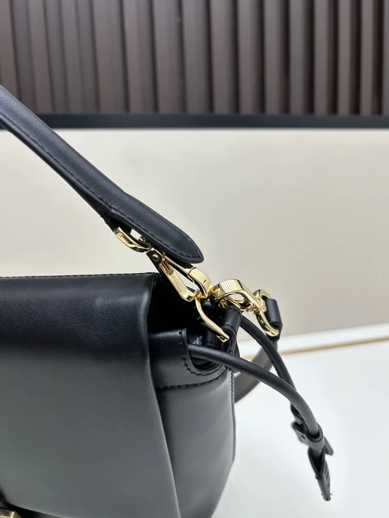 Fendi Black Leather Shoulder Bag 08899 - Image 6