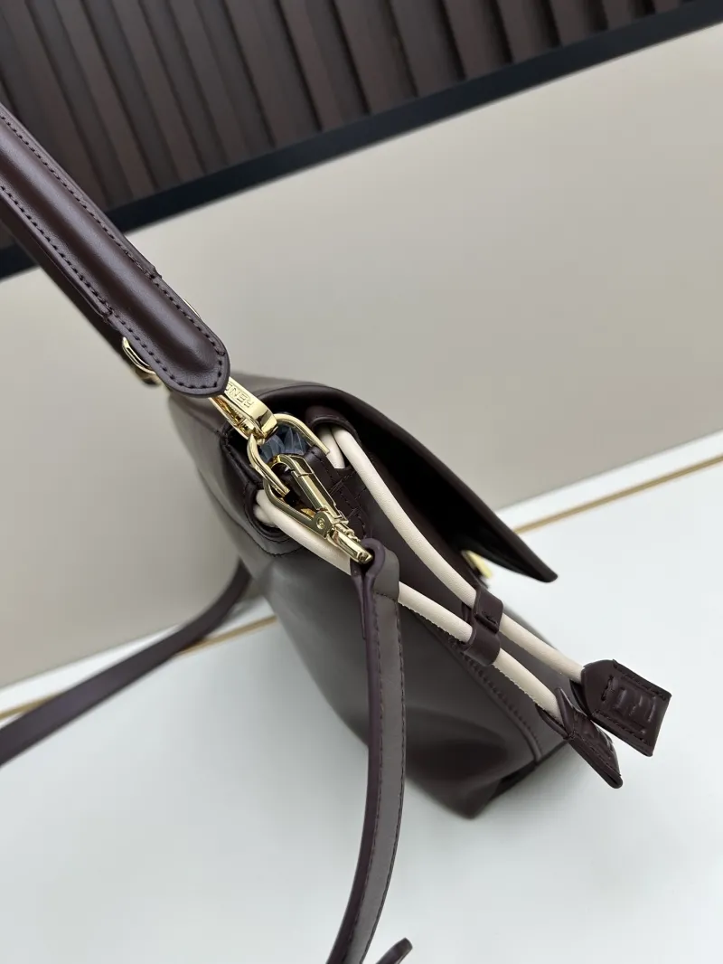 Fendi Dark Brown Baguette Shoulder Bag 08899 - Image 3