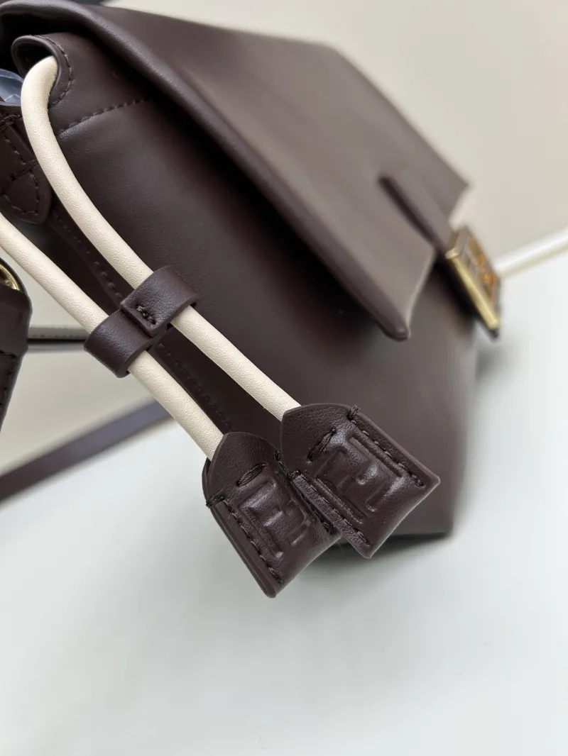 Fendi Dark Brown Baguette Shoulder Bag 08899 - Image 6