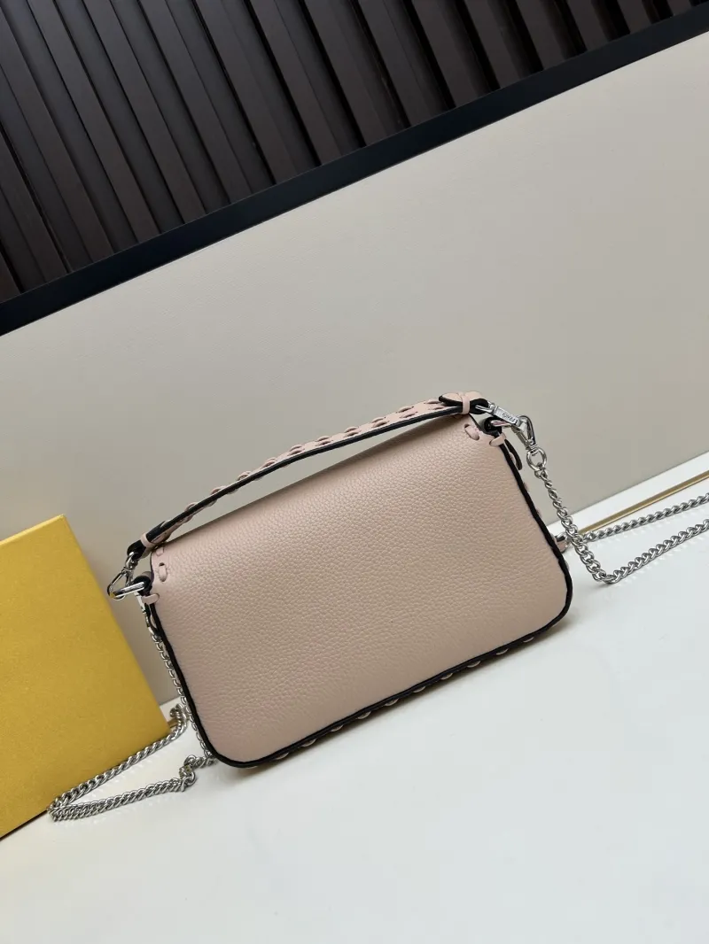Fendi Pink Baguette Crossbody Bag - Image 3