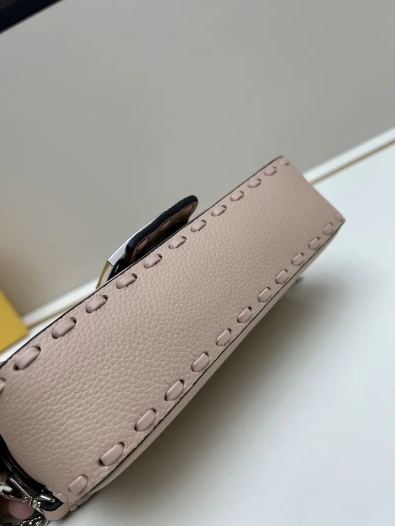 Fendi Pink Baguette Crossbody Bag - Image 6