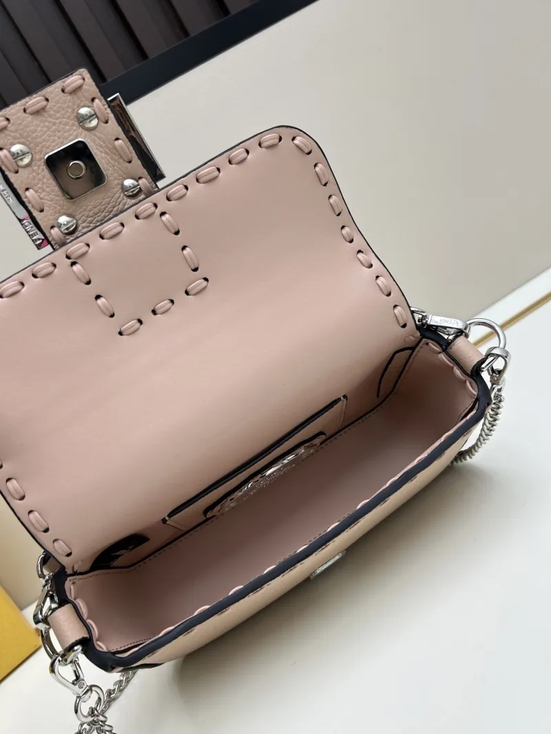Fendi Pink Baguette Crossbody Bag - Image 7
