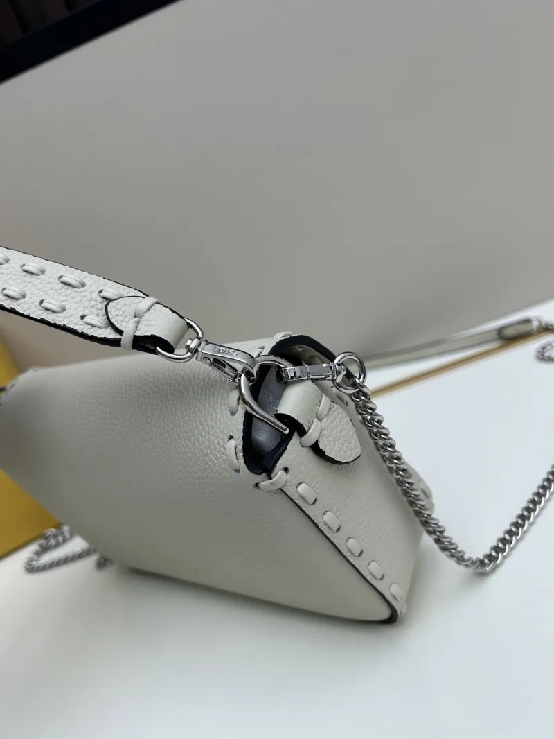 Fendi Off-White Baguette Crossbody Bag - Image 4