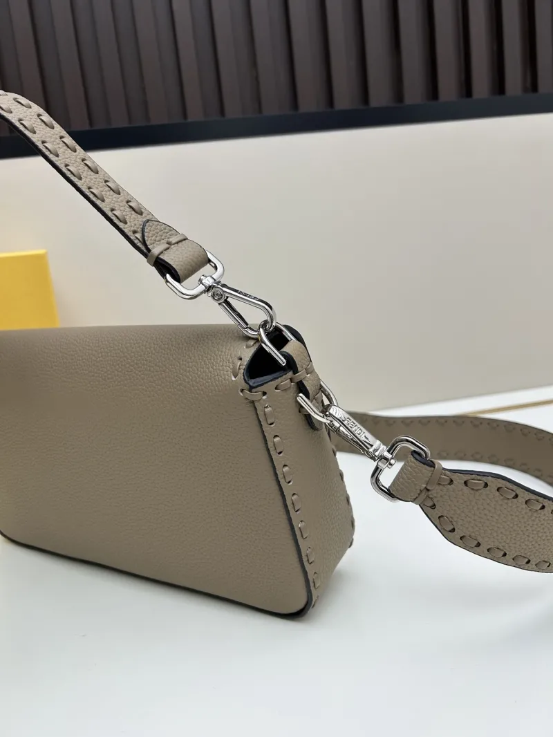 Fendi Taupe Baguette Bag 147 - Image 3
