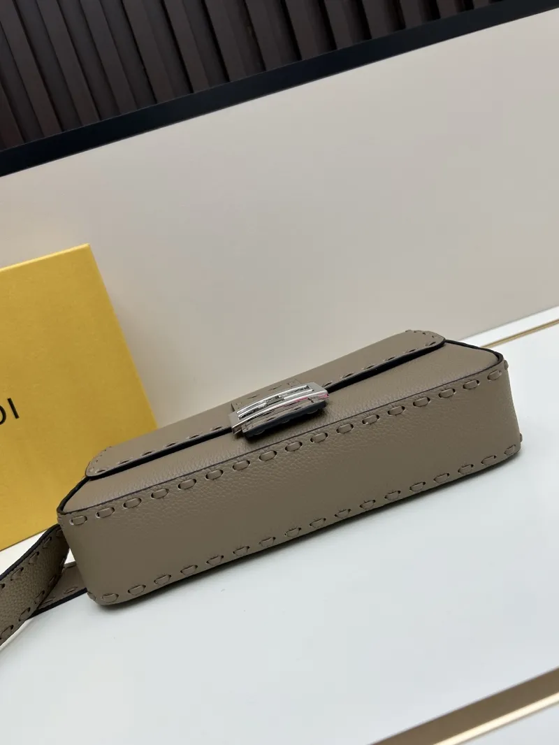 Fendi Taupe Baguette Bag 147 - Image 5