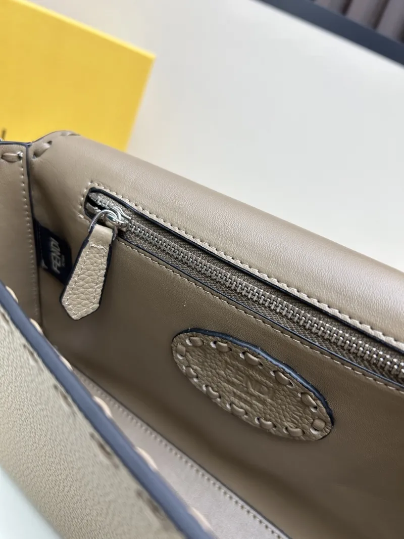 Fendi Taupe Baguette Bag 147 - Image 8