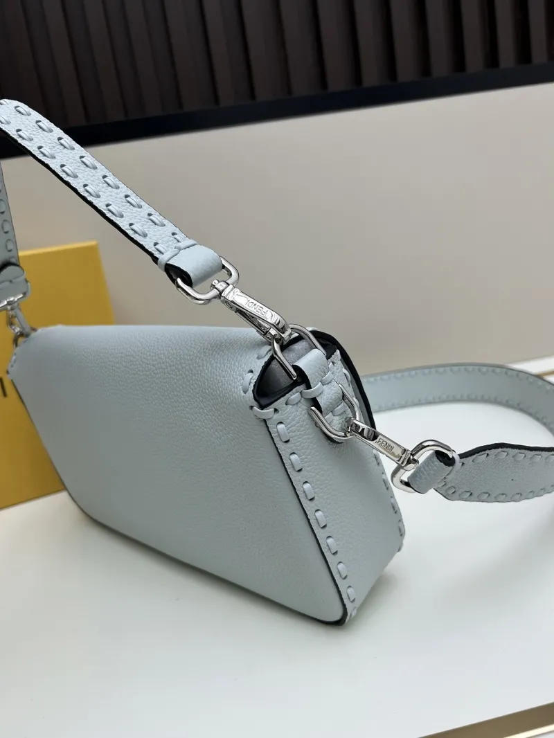Fendi Light Blue Baguette Shoulder Bag - Image 3