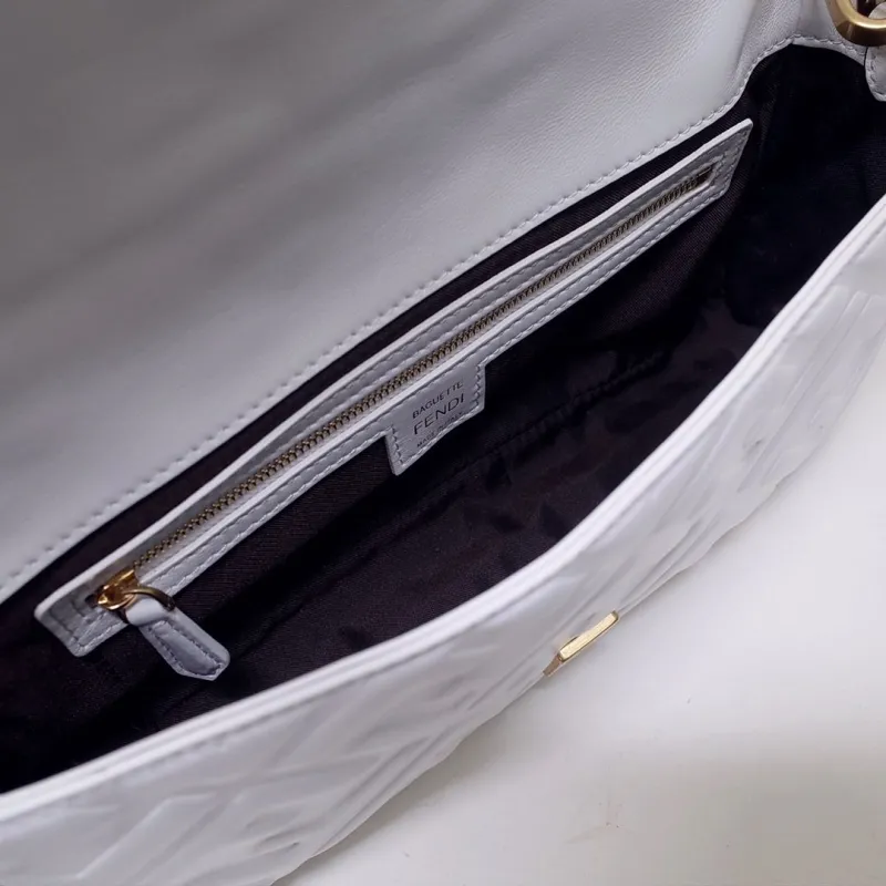 Fendi White Baguette Crossbody Bag - Image 6