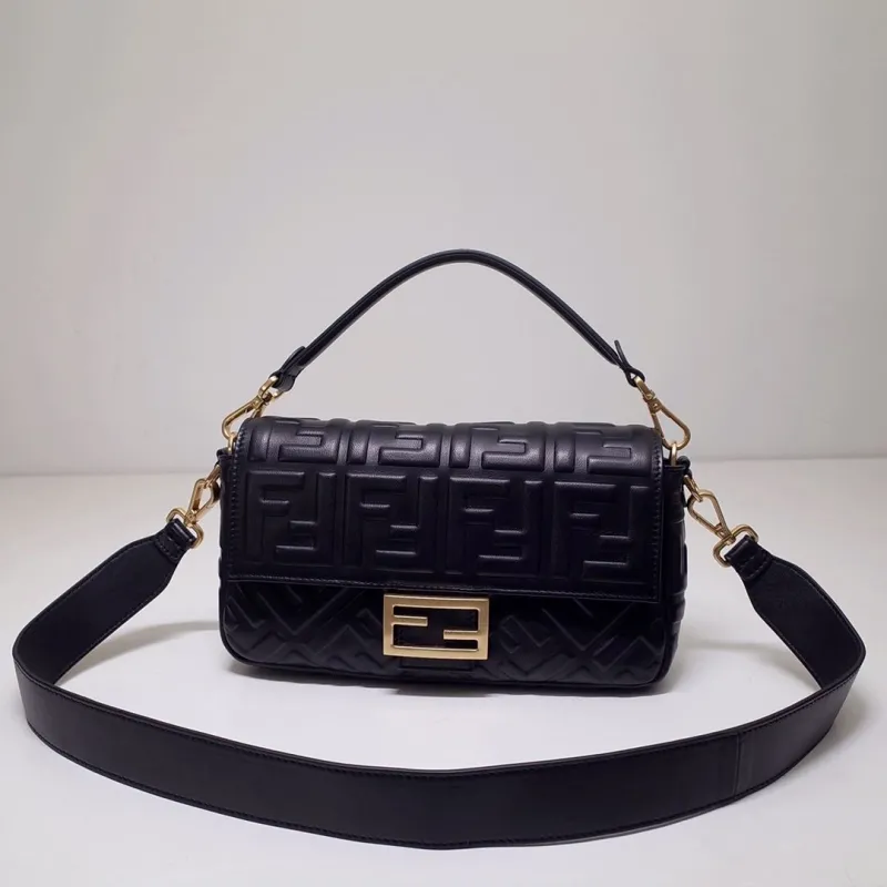Fendi Black Baguette Shoulder Bag