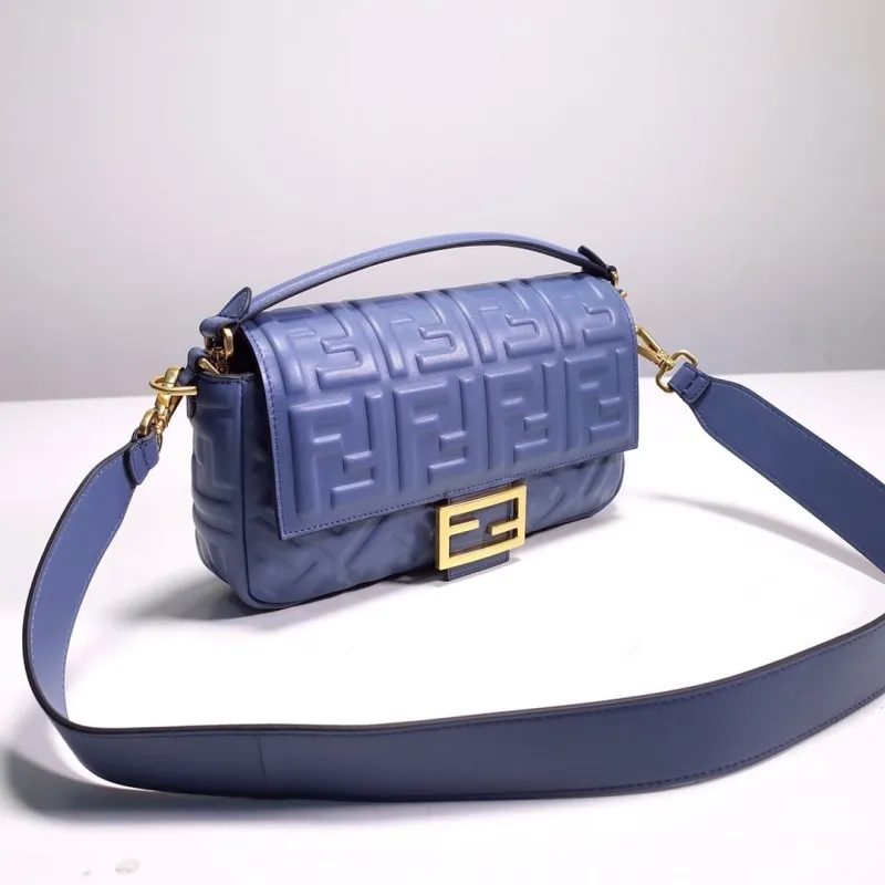 Alternative view of Fendi Blue Baguette Shoulder Bag