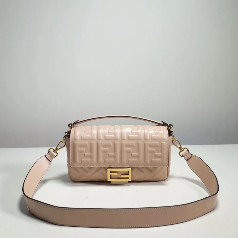 Fendi Light Pink Baguette Shoulder Bag