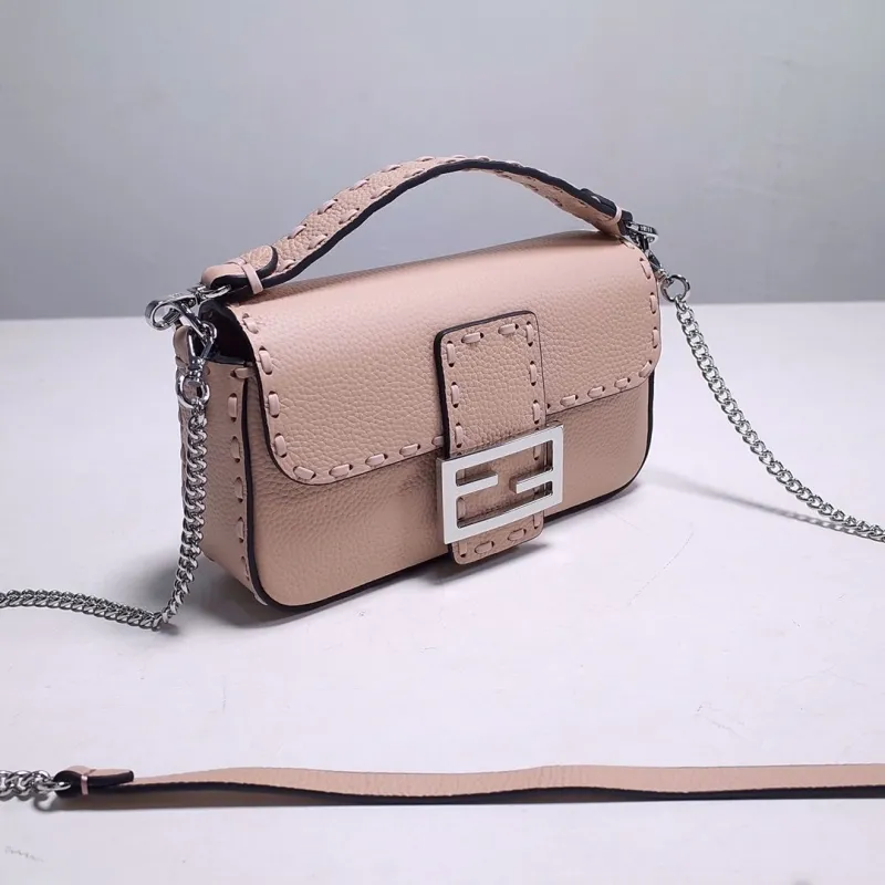 Alternative view of Fendi Nude Pink Baguette Crossbody Bag