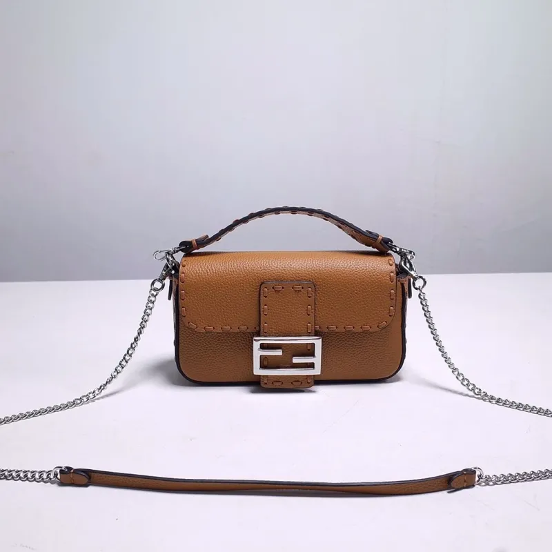 Fendi Brown Baguette Crossbody Bag