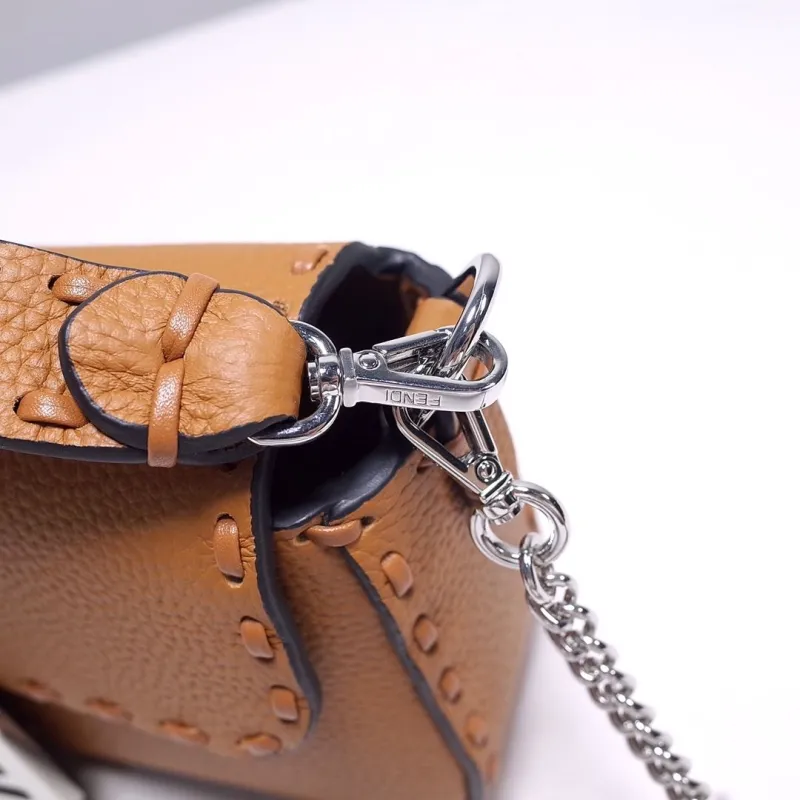Fendi Brown Baguette Crossbody Bag - Image 6