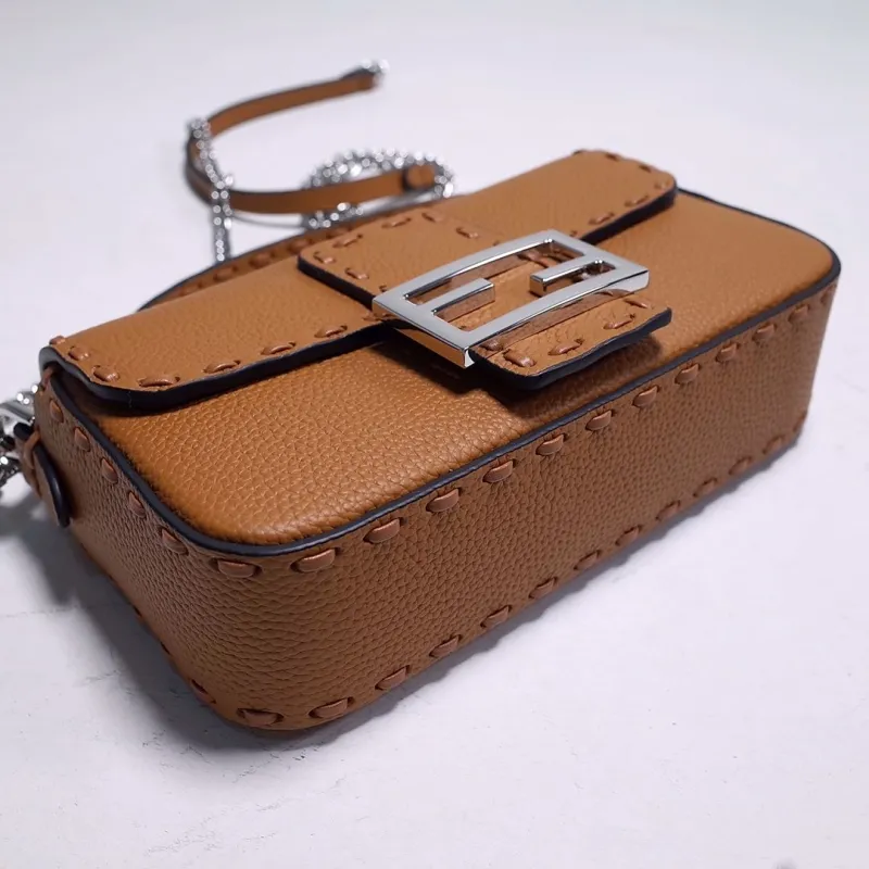 Fendi Brown Baguette Crossbody Bag - Image 7