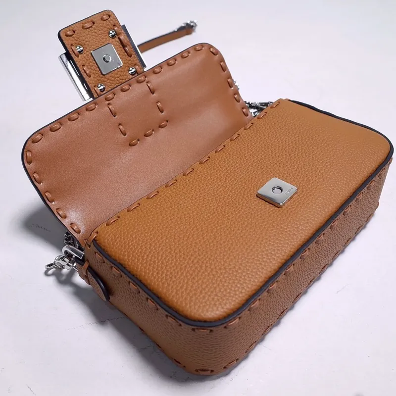 Fendi Brown Baguette Crossbody Bag - Image 8