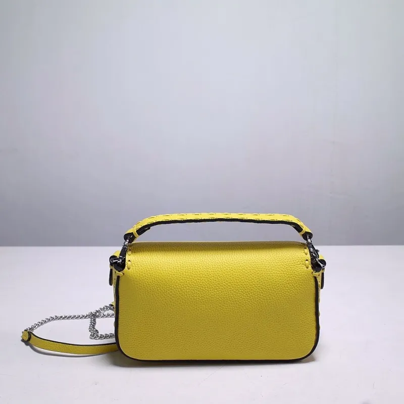 Fendi Yellow Baguette Crossbody Bag - Image 7