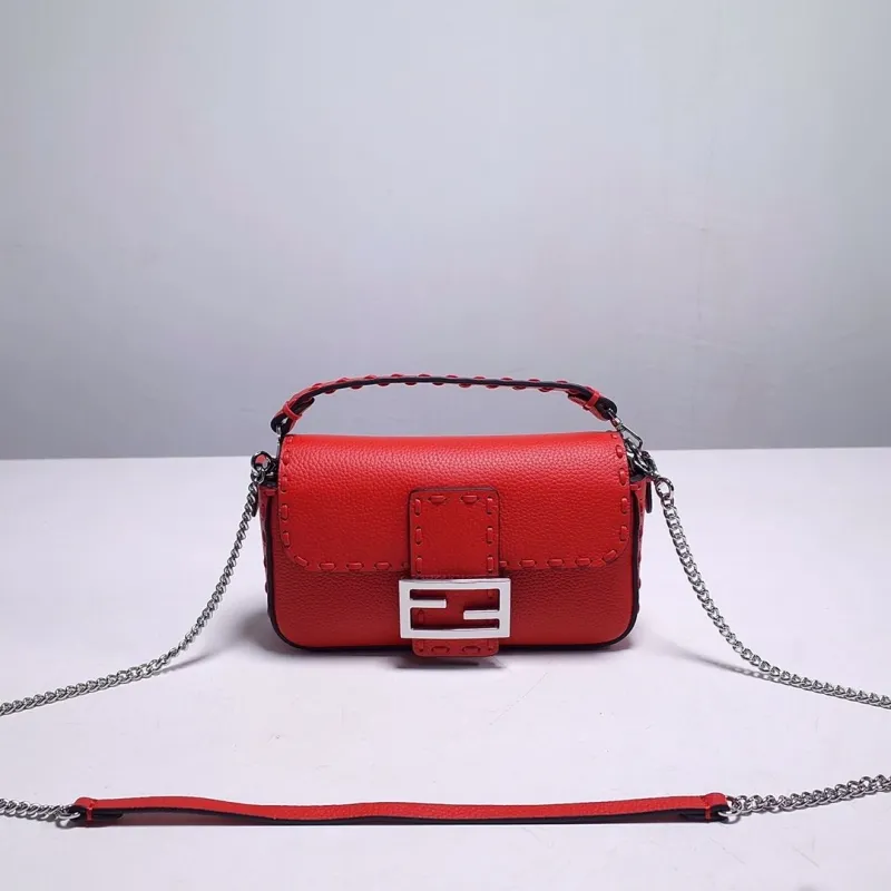 Fendi Red Baguette Shoulder Bag 179
